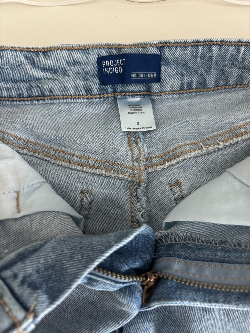 Women’s Light Blue Denim Cutoff long Shorts - Picture 2 of 4